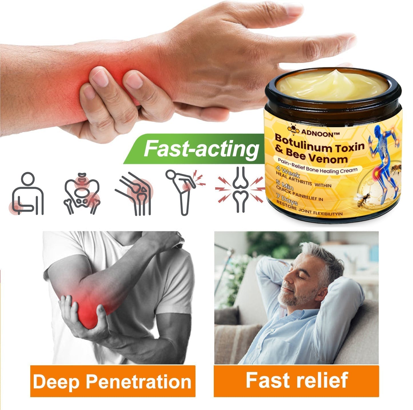 ADNOON® Botulinum Toxin & Bee Venom Pain-Relief Bone Healing Cream