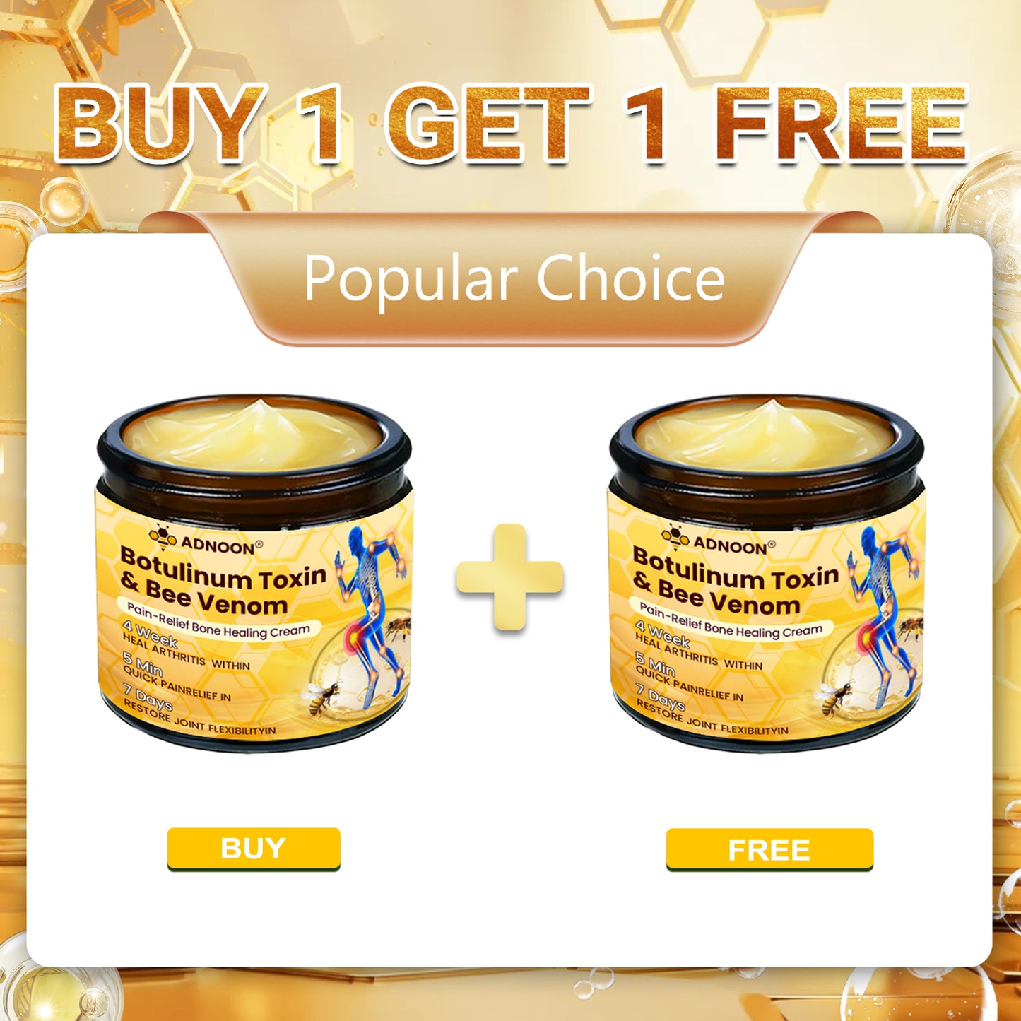 ADNOON® Botulinum Toxin & Bee Venom Pain-Relief Bone Healing Cream
